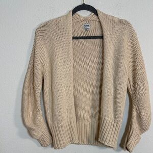 Rhythm made for adventure cotton blend heavy knitted Tan Cardigan size large